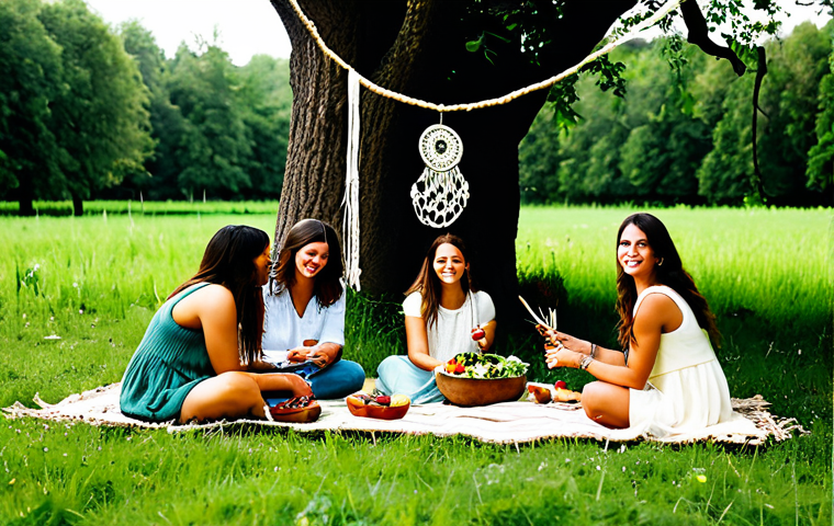 이색피크닉 피크닉 하우스 - Roaring Twenties Picnic**

"A group of friends having a picnic in a park, dressed in 1920s flapper d...