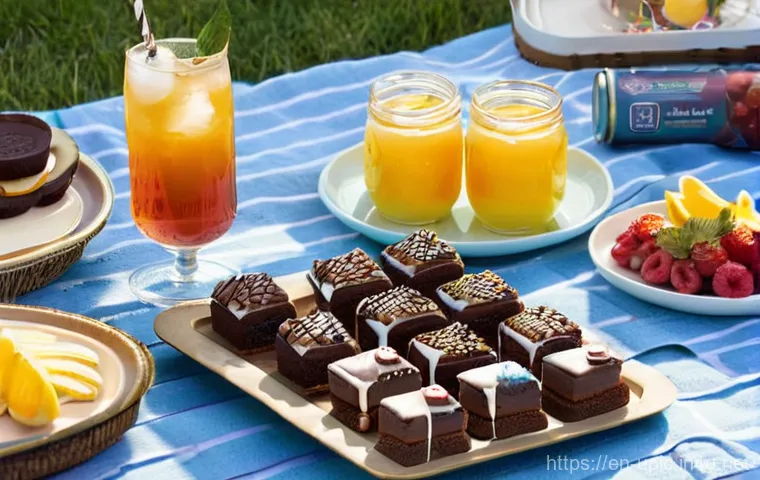 이색피크닉 도시락 레시피 - **Organized Picnic Packing Perfection:** A person, wearing neat casual clothing, is meticulously arr...